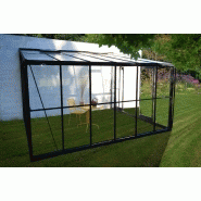 Serre d'hiver en verre adossable - 12 m² - Grise_1