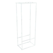 Structure penderie autoportante - L94,2xP39,62xH177cm - blanc mat avec 3 tablettes à ajouter_1