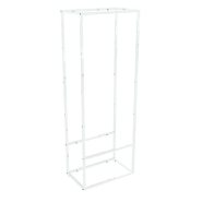 Structure penderie autoportante - L94,2xP39,62xH177cm - blanc mat avec 3 tablettes à ajouter_1