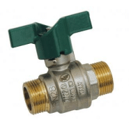 Vanne m/m poignée verte nf 15/21 - 301273_1