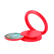 Support pour téléphone portable - plastique rond auto-adhésif avec jeton chariot - couleur rouge_1