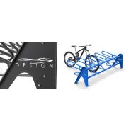 Multiplo - Parking à vélos City Design en acier - Tube profilé et cadre rond avec logo personnalisé_1