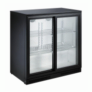 Arrière bar réfrigérée noir 2 portes coulisst l900 7455.1315 COMBISTEEL_1