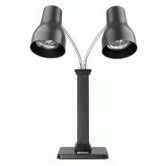 Lampe chauffante double sur pied Buffalo noir mat 2x250 W | Buffalo - JA868_1