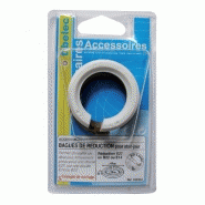 Lot de 2 bagues abat-jour B22/E14 - TIBELEC, plastique, or et blanc, diamètre 44 mm_1