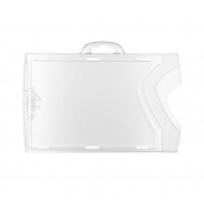 Porte-badge rigide cristal/cristal - polycarbonate anti UV - Made in France - pour cartes de 0,5 à 1,25 mm_1