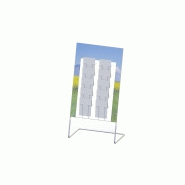 Présentoir mobile / chevalet 1 face fixe en métal - 10 cases Format 21x30V ou 21x30H_1