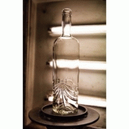 Bouteille en verre 75 cl extra-blanc avec bague BBT29