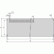 Face avant CompacPRO SCHROFF, 3 U, 63 CV, 2 mm, alu, anodisé, bords non traités_1