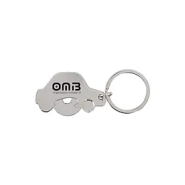 Porte-clés publicitaires jetons 'Cars' - métal brillant - 5x3x0,6 cm - personnalisable_1