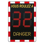 Radar pédagogique Viasis Lite - 3 couleurs d'affichages, 2 textes, sur batterie, écran LED haute visibilité_1