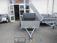 Remorque aluminium Humbaur - 165 x 110 cm - ridelles 500 mm capot sécurisé & étanche - 1 essieu - PTAC 750 kg - Reference K3 306 184 3500 2 E_1