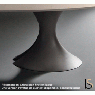 Table de réunion forme ovale Ola - Martex - Anthracite, Beige RAL 1019_1