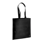 Sac shopping en non-tissé RPET - anses longues - 70 g/m² - labélisé RPET - couleur noir_1