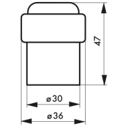 BLOQUE PORTE Ø 30 MM - Aluminium Anodisé Argent - SERRUPRO, Réf 00933047_1