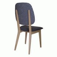 Chaise Alexia en bois massif - hêtre ou chêne - fabrication française - assise et dossier garnis_1