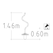 Manège tourniquet Whizzer pour aires de jeux - Rouge - Fondation à enterrer - réf 8055471 - HAGS_1