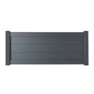 Nametil - clôture en aluminium - roy - hauteur 883 mm - lames horizontales larges - sur-mesure disponible_1