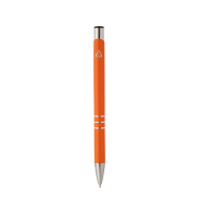Stylo en aluminium recyclé - encre bleue - couleur orange - 7g_1