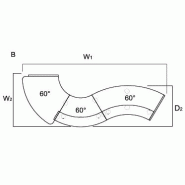 Banque d'accueil Valde forme vague avec accès PMR  - MDD - Blanc, Blanc brillant, Gauche_1