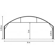 8 m optimum avec cheneaux - serre tunnel - serres val de loire - longueur 10 m_1