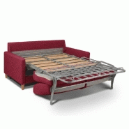 Canapé convertible OGGETTO - Matelas 16 cm - Système express - Sommier à lattes 140 cm - Rouge - RENATONISI_1