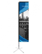 Drapeau rectangle L - Impression + structure + base à eau 20 L - Référence: E-DRAP-RECT-L_1