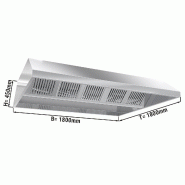 Hottes de plafond inox statiques - avec lampe et filtres - Profondeur 1m80 - 1800_1