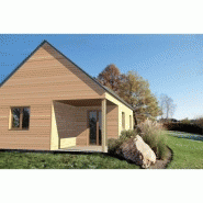 Maison à ossature en bois plain-pied optimale 1 / clé en main / surface habitable 49.21 m² / 3 pièces / toit double pente / pmr / hors d'eau hors d'air