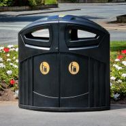 Nexus - poubelle publique Glasdon - 200 litres - elliptique - faible encombrement_1