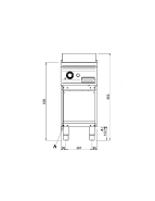 Plancha gaz - plaque rainurée en acier inox AISI 304 - 7 Kw - MBM_1