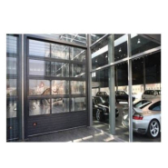 Porte sectionnelle industrielle motorisée - panneaux aluminium extrudé 1.8 mm laqué - double acrylique 4+4 mm_1