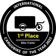 Remorque mécanique pour vélo cargo tractable à la main, conçue pour les déplacements urbains - Capacité 200kg - Carla compétition JHOG_1