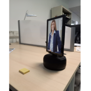 ROBOT DE TÉLÉPRÉSENCE DE TABLE COMMUNICATION EDMO EXPERT AXYN ROBOTIQUE  ENTREPRISES BUREAUX WIFI 4G 5G_1