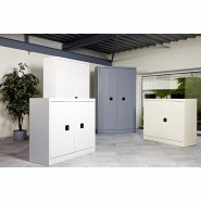 Armoire métallique à portes pliantes AHP12 - 1980 x 1200 x 440 - robuste avec tôle laminée et peinture résistante_1