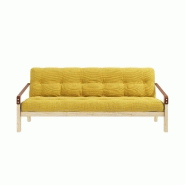 BANQUETTE FUTON POETRY EN PIN MASSIF COLORIS MIEL COUCHAGE 130 X 190 CM._1