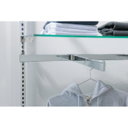 Bras droit chromé 40cm Queen Vogue Alias pour barre de charge - Gris en acier_1