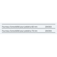 Fourreau d'amovibilité simple - sans verrouillage pour potelets Ø60 et Ø76 mm - finition acier galvanisé_1