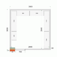 Kit de rayonnage pour Chambres Froides Tefcold CRPF3030_1
