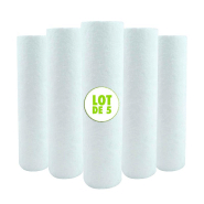 Lot de 5 cartouches filtrante anti sédiments microfibre 9 pouces 3/4 - 5 microns fabriquées en france_1