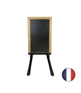 Panneau trottoir cadre bois sur piétement noir effet ressorts - 124 x 63,5 cm - Référence : PFN733BRUT_1