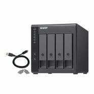 QNAP TR-004 Boîtier de disques de stockage Boîtier disque dur/SSD Noir 2.5/3.5