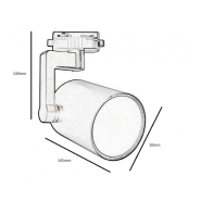 Spot rail blanc pour ampoule E27 - réf MONOE27B - Adaptateur rapide et polyvalent_1