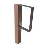Support vélo en bois et acier inoxydable - Hauteur 1m à sceller, options disponibles - Référence BTSCBX_1