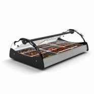 Vitrine chauffante 3 GN 1/1 avec étagère Chaleur humide Série MAXISELF Bain Marie Sayl_1