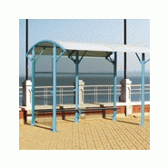 Abri bus ab 600 / structure en acier / bardage en verre securit / 310 x 280 cm_1