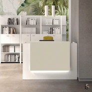 Bureau réception Z2 - Officity - 126, Blanc, Gris Soie R7044_0