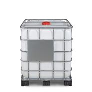 266167W - Cuve IBC pour produits dangereux, 1000 litres, palette PE, ouverture DN 150, sortie DN 50_1