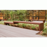 Banc public en métal - EUDALD II - très grande taille en acier corten_1