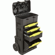 Boîte à outils STANLEY avec tiroirs et poignée télescopique ajustable